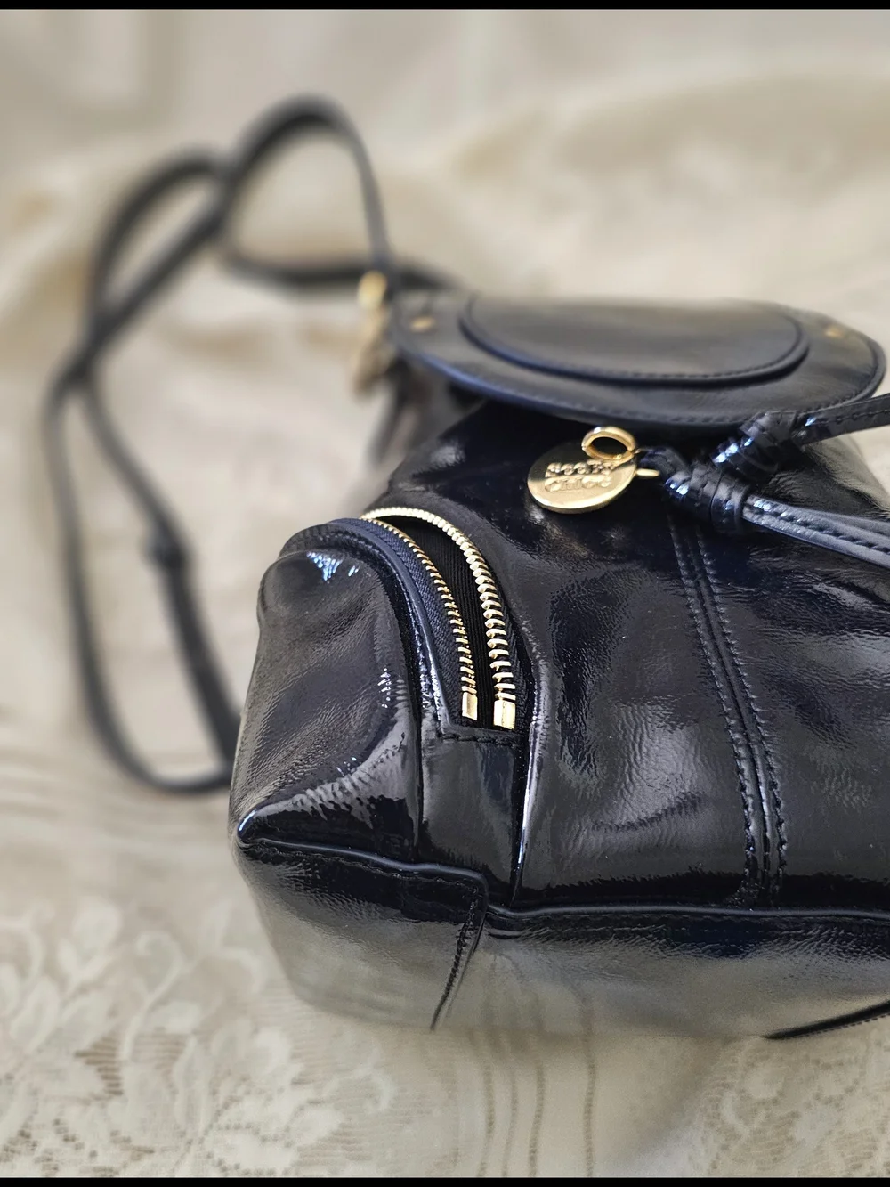 See By Chloe Patent Leather Backpack